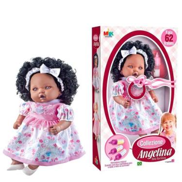 Imagem de Baby Tipo Reborn Negra Fala 62 Frases + Mamadeira C/ Leite - Milk Brin