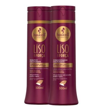 Imagem de Kit Haskell Liso com Força Shampoo 300ML + 1 Condicionador 300ML