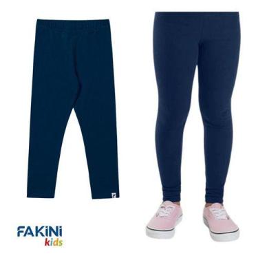 Imagem de Kit 2 Calça Legging Feminina Calça Infantil Juvenil Algodão - Kamylus,