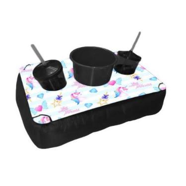 Imagem de Almofada Bandeja Pipoca Balde e 2 Copos Personalizado Unicórnio - Delu