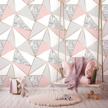 Imagem de Papel de Parede 10 Metros Zara Mármore Rose Gold - Papel e Parede