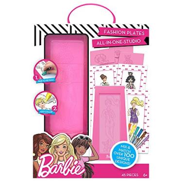 Imagem de Barbie Fashion Plates All in One Studio by Horizon Group USA, Color, Design & Create Custom Outfits Unique to Your Fashionista, Crayons Included, Multi Colored