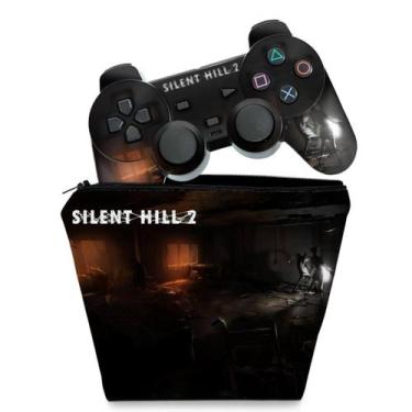 Imagem de Capa Case e Skin Adesivo Compatível PS2 Controle - Silent Hill 2 - Pop