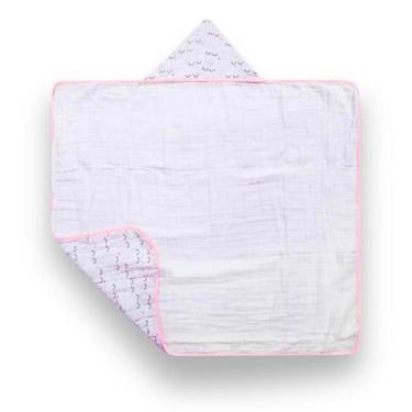 Imagem de Toalhão De Banho Premium Bebe C/ Capuz Estampado Menina 1,05M X 85Cm R