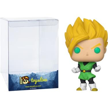 Imagem de Super Saiyan G o h a n [Glow-in-Dark] (EE Exc): P o p ! Animation Vinyl Figurine Bundle with 1 Compatible 'ToysDiva' Graphic Protector (858-36711 - B)