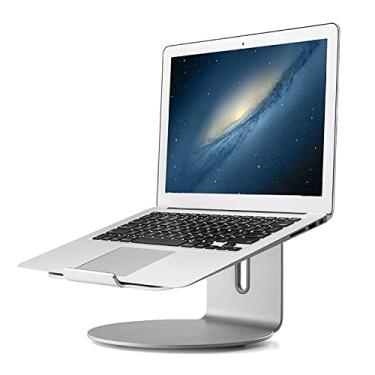 Imagem de POUT E4 – Suporte para laptop com base giratória 360 e anel de cabo integrado — Elevador ergonômico de alumínio para laptop de 10 a 17 polegadas — para Apple Mac, MacBook Air Pro, HP, LG, Dell, Sony