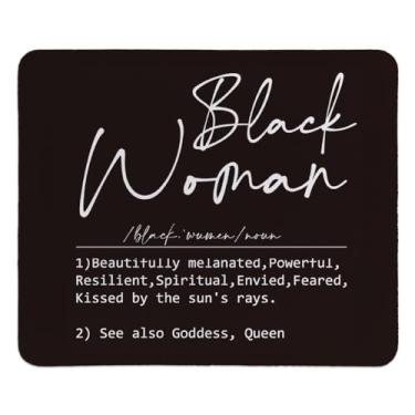 Imagem de hold fizz Mouse pad de presentes para mulheres negras, mouse pad para mulheres, presentes para mulheres negras meninas, presentes afro-americanos, mouse pad quadrado 24 x 19 cm