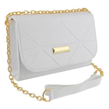 Imagem de Bolsa feminina transversal de ombro alça tiracolo - GF Griff, Branco