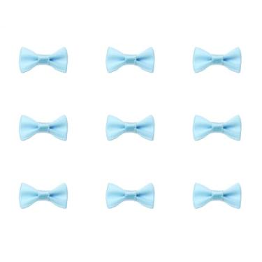 Imagem de Tupalizy Mini laços de fita de cetim pequenos laços artesanais de tecido de costura para decoração de Natal gravatas borboleta sacos de presente caixas cartões de convite de saudação lembrancinha de