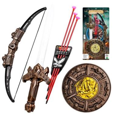 Imagem de Espada Lendária Kit Medieval Infantil Com Acessórios Arco E Flecha - P