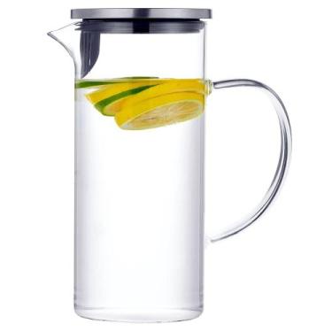 Imagem de Jarra De Vidro Para Suco Suqueira Jarro C/ Tampa 1,3 Litros - Mimo Sty