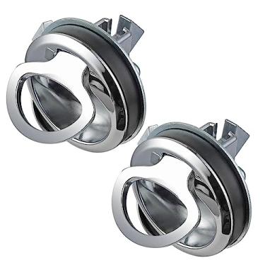 Imagem de Encell Trava para barco, fecho marítimo, fivela de escotilha para trailer, gavetas de porta de armário de convés de barco, cromadas, 2 peças