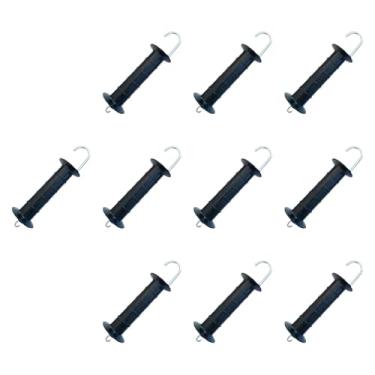 Imagem de Amagogo 10x Isoladores de maçaneta de portão de cerca elétrica, maçanetas de porta de cerca, maçanetas de portão de mola isoladas