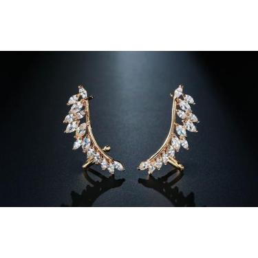 Imagem de Brinco Ear Cuff Noiva Pedra Zirconia Prata Festa Debutante - DeCastro 