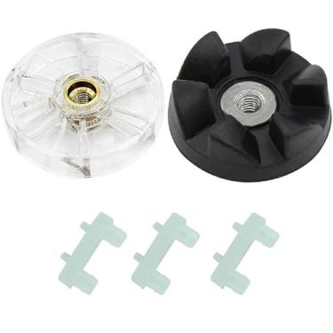 Imagem de Peças de reposição engrenagens de borracha de lâmina e engrenagens superiores da base do motor com almofada de choque serve para liquidificador Nutribullet 600W 900W NB-101B NB-101S NB-201