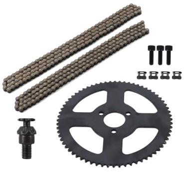 Imagem de Relibupdater Roda dentada dianteira 25H 7T e roda dentada traseira de 68T 26 mm 136 elos + kit de corrente de 144 elos para mini bicicleta de bolso 49cc 2 tempos Mini moto Pocket Bike ATV Quad