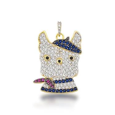 Imagem de Pingente Pet cravejado com Zirconias Banhado Ouro 18k - Atraktiva Jóia