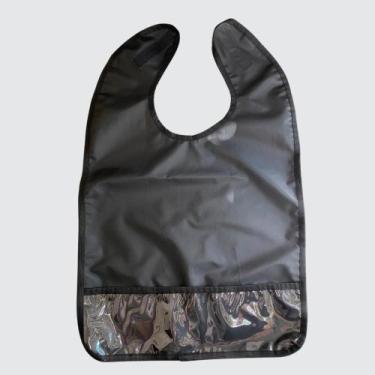 Imagem de Babador Impermeável Idosos Adultos Jovens Azul Com Bolso em bagum - ma