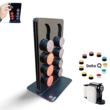 Imagem de Porta Cápsulas Delta Q Preto Acrilico Até 16 Capsula De Café - Super 3