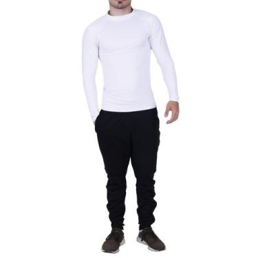 Imagem de Blusa Fitness Térmica Segunda Pele Camisa Proteção Solar UV 50+ Academ