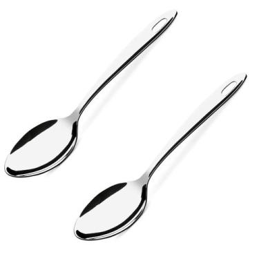 Imagem de 2 UN Colher inox grande de Servir arroz 33cm reforçada - unyhome
