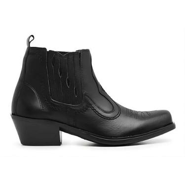 Imagem de Bota Masculina Couro Botina Country Rodeio Salto Carrapeta - J&M, V05 