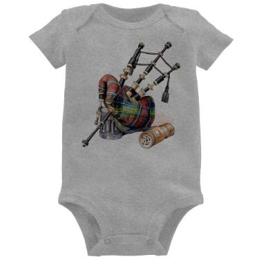 Imagem de Body Bebê Gaita de Foles - Foca na Moda, Cinza, GG