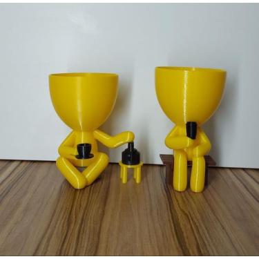 Imagem de Vasinhos Decorativo Robert Plant Bob Para Suculentas - 3DB Wonder Prin