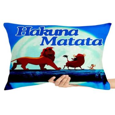 Imagem de Capa Travesseiro fronha com ziper 50x70  Rei Leão Hakuna Matata - Empó