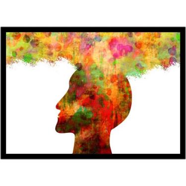 Imagem de Quadro Decorativo Fantasia Abstrato Psicologia Cabeça Quartos Salas Lo