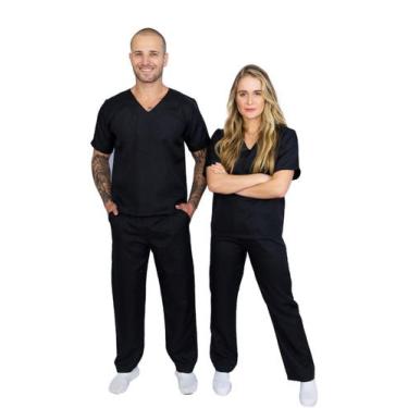 Imagem de Conjunto Hospitalar Pijama 2 Peças Plus Size Não Amassam Xg Exg - Dona