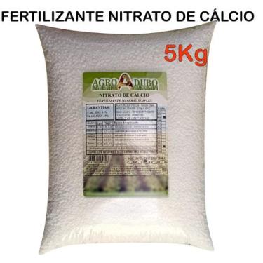 Imagem de Fertilizante Nitrato De Calcio 5Kg Ferti Adubo Hidroponia - AGROADUBO