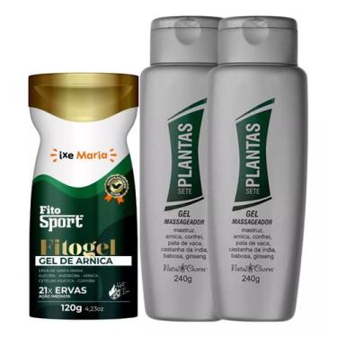 Imagem de Kit 2 Gel Massageador 7 Plantas + Fito Sport Gel de Arnica Fitogel - N