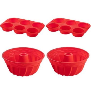 Imagem de Jogo Forma Silicone Cupcake + Forma Espiral Sortida - 2Un - QUALITY HO