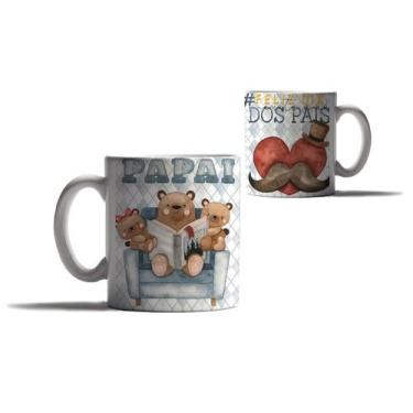 Imagem de Caneca Presente Feliz Dia dos Pais Papai Urso Filhos Amor - Enjoy Shop