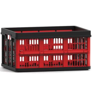 Imagem de Caixa Organizadora Plástica 45 Litros com Alça e Dobrável Empilhável  