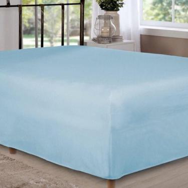Imagem de Lençol Box Conjugado Unibox Solteiro King Especial Azul Arrumadinho En
