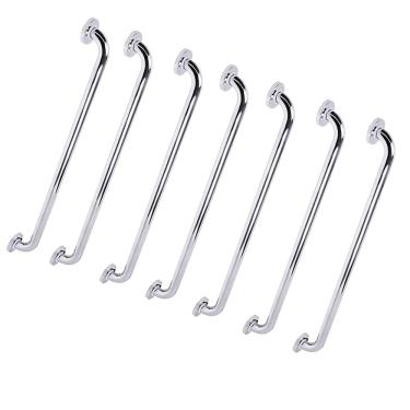 Imagem de Barra de Apoio 70cm Inox Kit 7 Unidades Idoso Acessibilidade Criança Gestante Deficiente Casa Banheiro Box Corrimao Suporte Proteçao Segurança