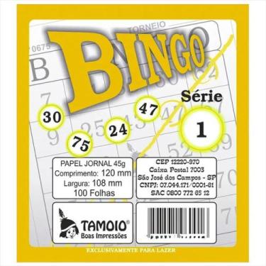 Imagem de Bloco de bingo Tamoio amarelo com 100 folhas