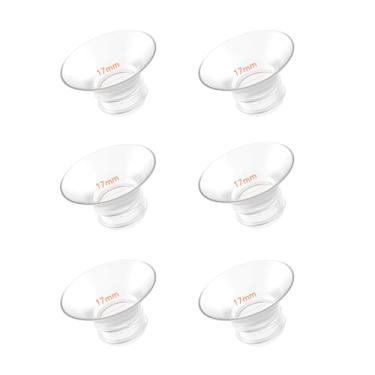 Imagem de FRUSSONIA Inserções de Flange 17 Mm 6 Peças-Compatível com Momcozy M5/M6/S12 Pro/S9 Pro/V1/V2, Spectra, Medela, Elvie, Willow, Lansinoh Flange de 24 Mm-Peças de Reposição para Bomba Tira-Leite-Silicon
