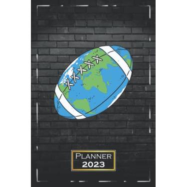 Imagem de Planner 2023: Earth, Fun | A5 (6x9) | One Week on a Double Page | From Monday to Sunday | Diary | Sports | qb2