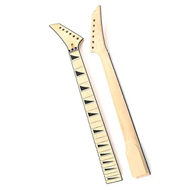 Imagem de Ogdni Braço de guitarra elétrica 24 trastes 64 polegadas Maple Fingerboard substituição porca de bloqueio para estilo Jackson