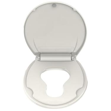 Imagem de GarveeTech Assento sanitário redondo com assento infantil embutido para facilitar o treinamento do penico – Função de fechamento lento, fácil instalação e limpeza, perfeito para adultos e crianças,