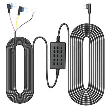 Imagem de PAPAGO Câmera de painel com sensor mini kit de fio rígido USB para câmera veicular fusível de 12 V-24 V a 5 V, cabo de alimentação, cabo de conector de fusível e ferramenta de instalação (3 m) (AP100)