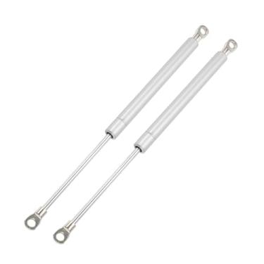 Imagem de Motoforti Suportes de elevação universais Struts mola a gás 305 mm 55 Ib/245 N/25 kg metal prateado 2 peças