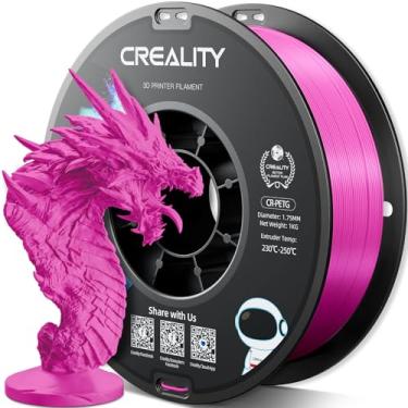 Imagem de Filamento de impressora 3D Official Creality PETG 1,75 mm 1 kg (2,2 lbs), alta precisão, forte resistência, sem odor, melhor fluxo à prova de umidade, filamento final de impressão 3D, magenta