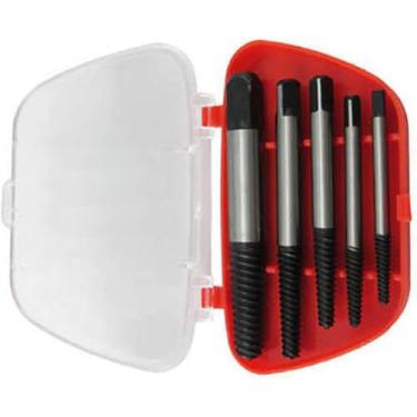 Imagem de Extrator de parafuso de fixação Rosca serrilhada cabeça quadrada 5 pças queda ferramentas para remover parafusos danificados