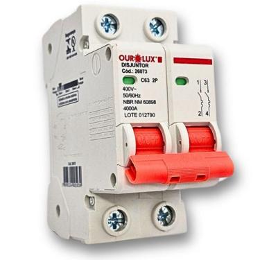Imagem de Disjuntor Bipolar 63A Classe 1 NBR NM 60898 Ourolux