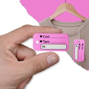 Imagem de 500 Peças  Mini Tag Para Roupas  Tam.2 x 4 Cm - 4Food Print