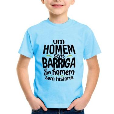 Imagem de Camiseta Infantil Um homem sem barriga é um homem sem história - Foca 